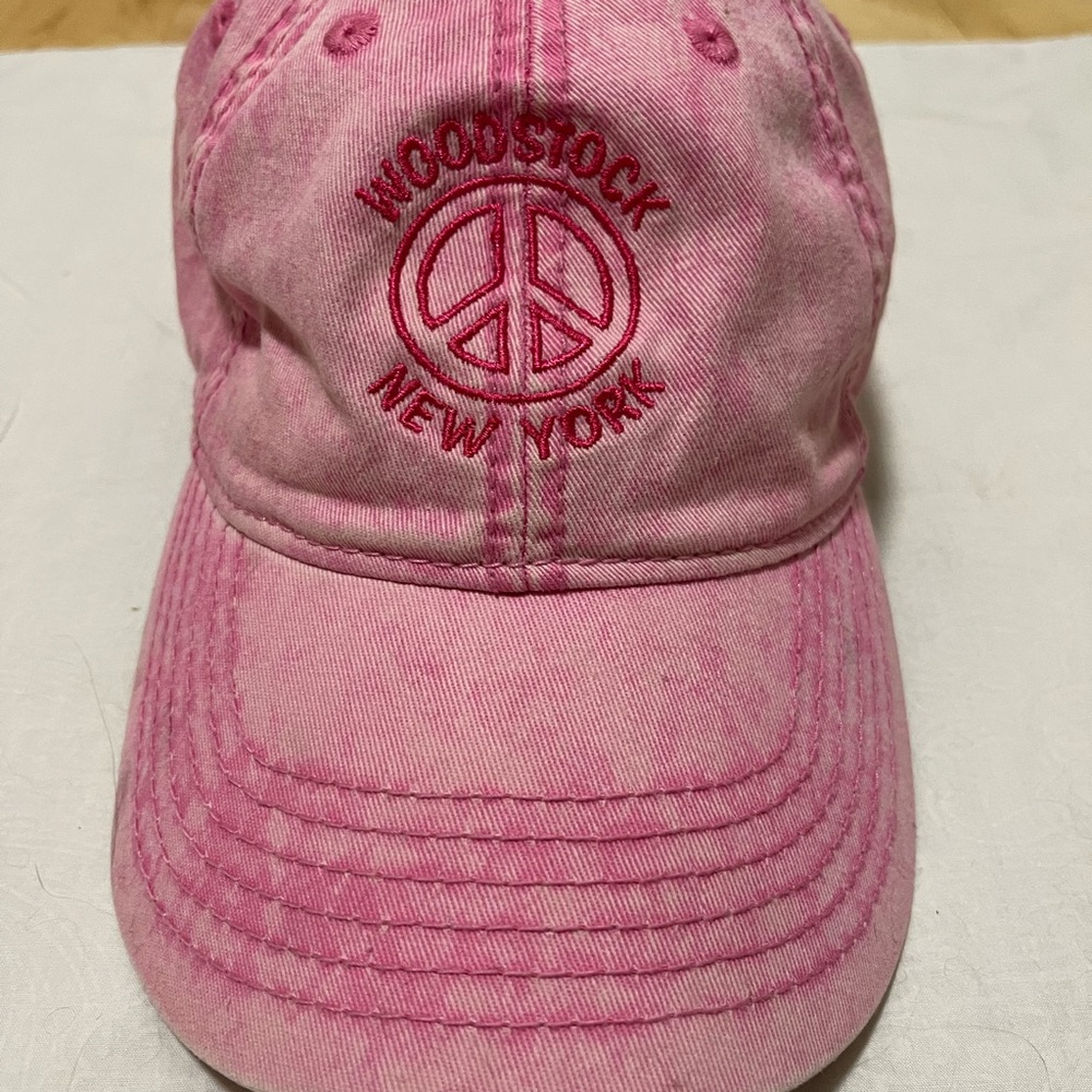 Pink Woodstock baseball cap